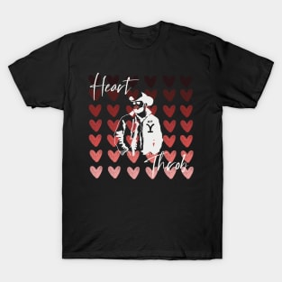 RIP Heart Throb Ombré Red Hearts Yellowstone Valentines Day Design T-Shirt